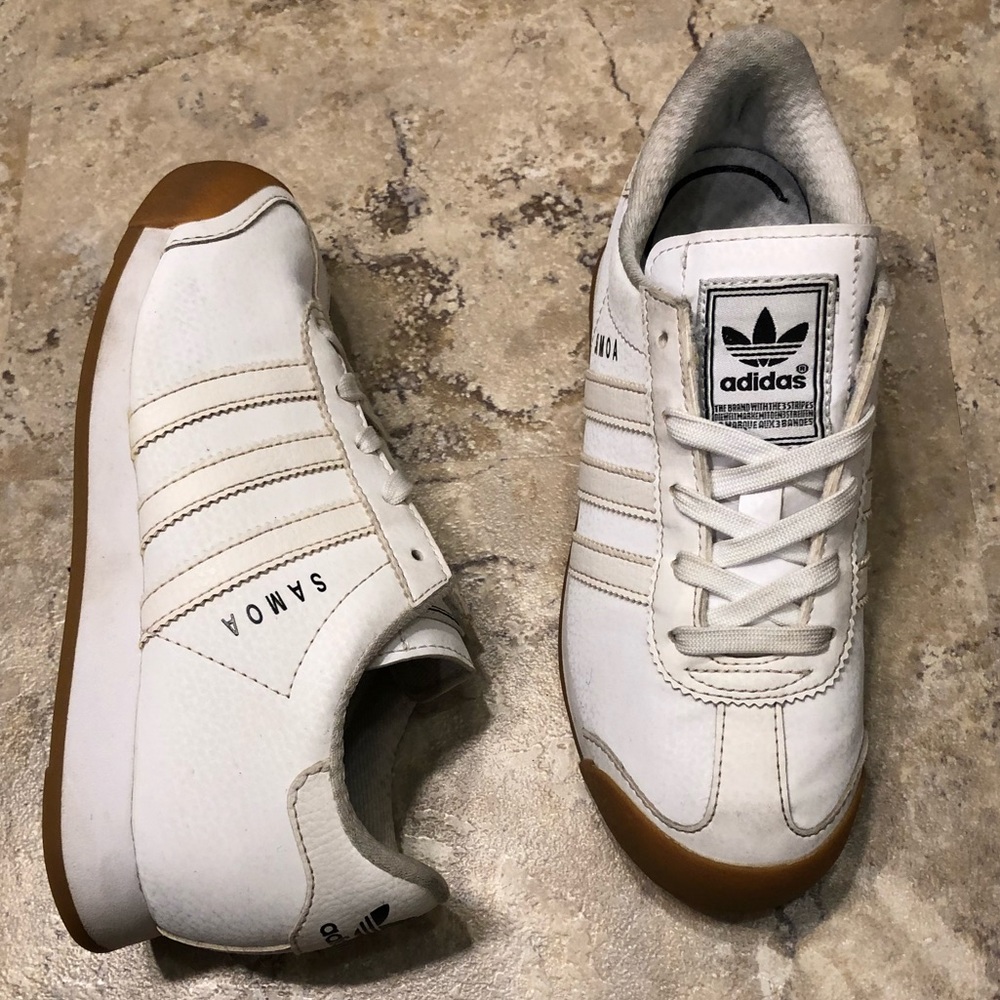 Adidas Samoa White Gum Bottom Youth Size 2Y Kids